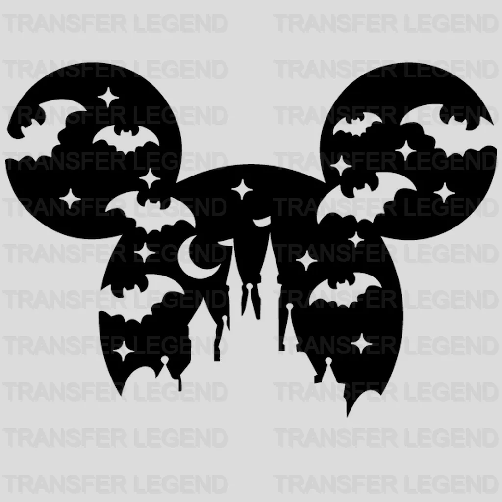 Halloween Mickey Head Bat Design - DTF heat transfer - transferlegend