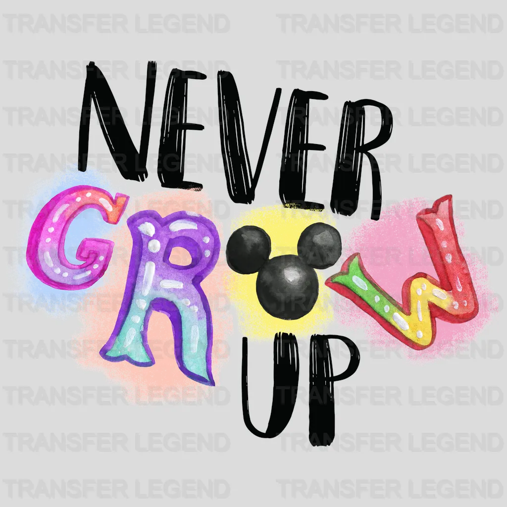 Disney Never Grow Up Design - DTF heat transfer - transferlegend