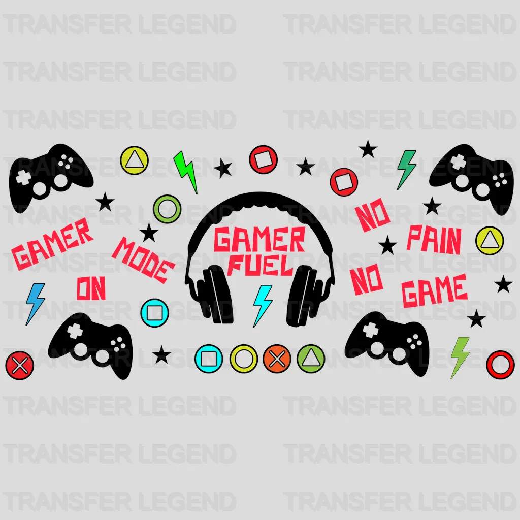 Gamer Fuel UV DTF Transfer Cup Wrap UV DTF Sticker - transferlegend