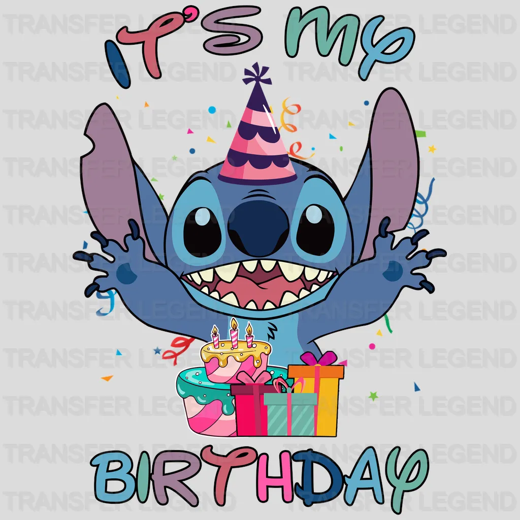 It's My Birthday Stitch Disney Designs - DTF Heat Transfers