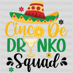 Cinco De Drinko Squad - Cinco De Mayo DTF heat transfer - transferlegend