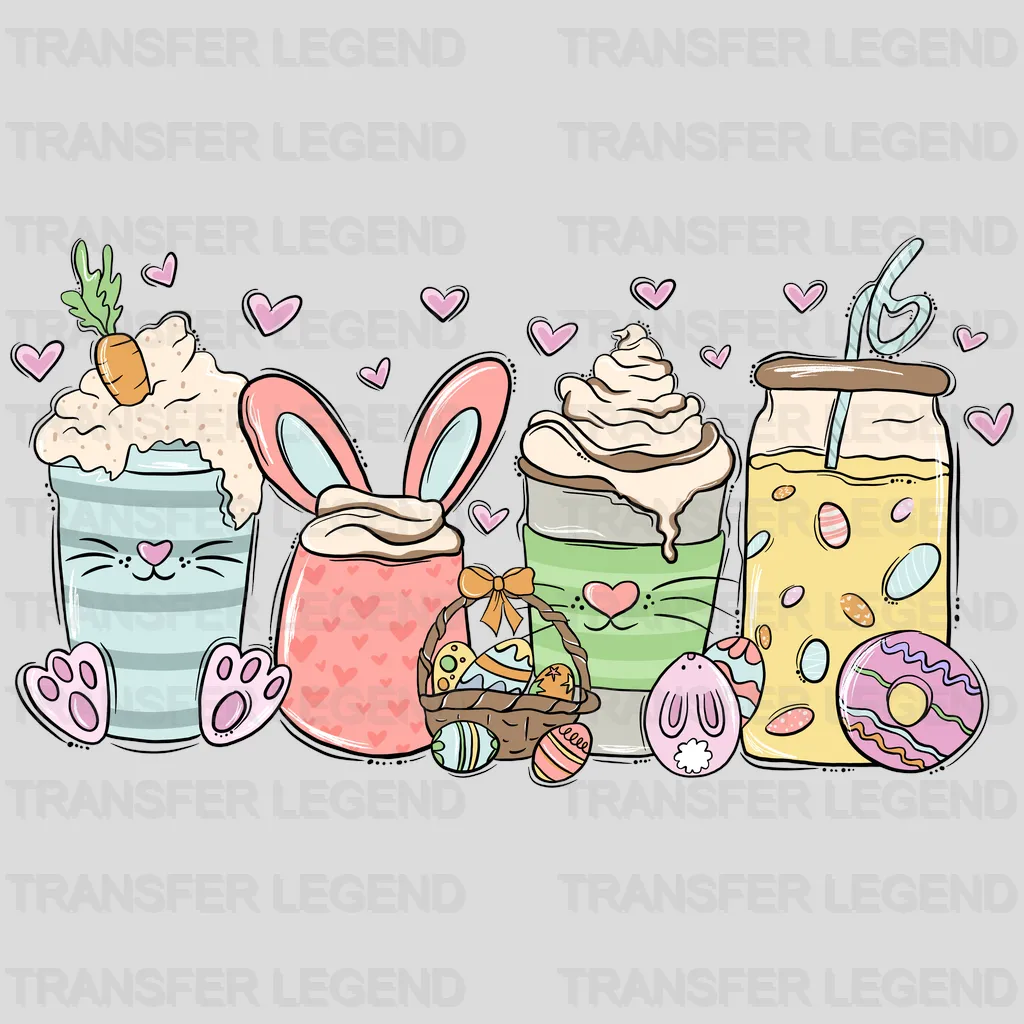 Cups Easter Design - DTF heat transfer - transferlegend