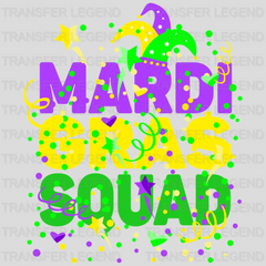 Mardi Gras Squad Design- Mardi Gras DTF heat transfer - transferlegend