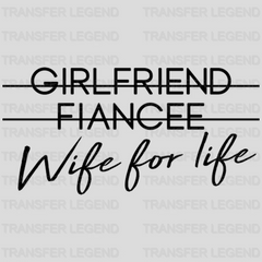 Boyfriend to Husband / Girlfriend to Wife Design - DTF heat transfer - transferlegend