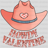 HOWDY VALENTINE COWBOY HAT - DTF heat transfer - transferlegend