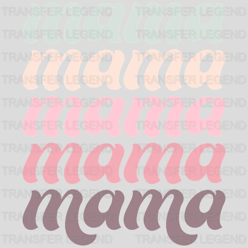 Retro Stacked Mama - Mothers Day  - Funny Mom - Design - DTF heat transfer - transferlegend