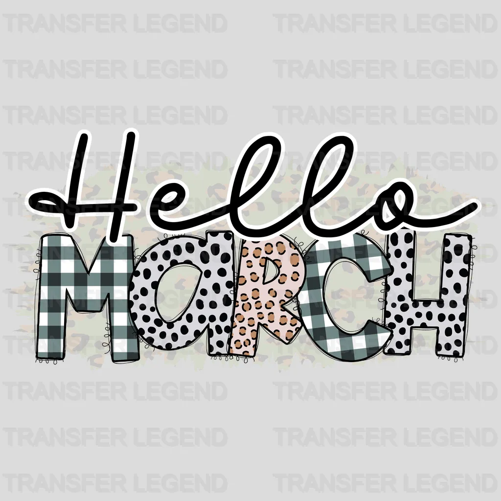 Hello March Easter Design - DTF heat transfer - transferlegend