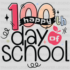 Happy 100th Day Of School Design - DTF heat transfer - transferlegend