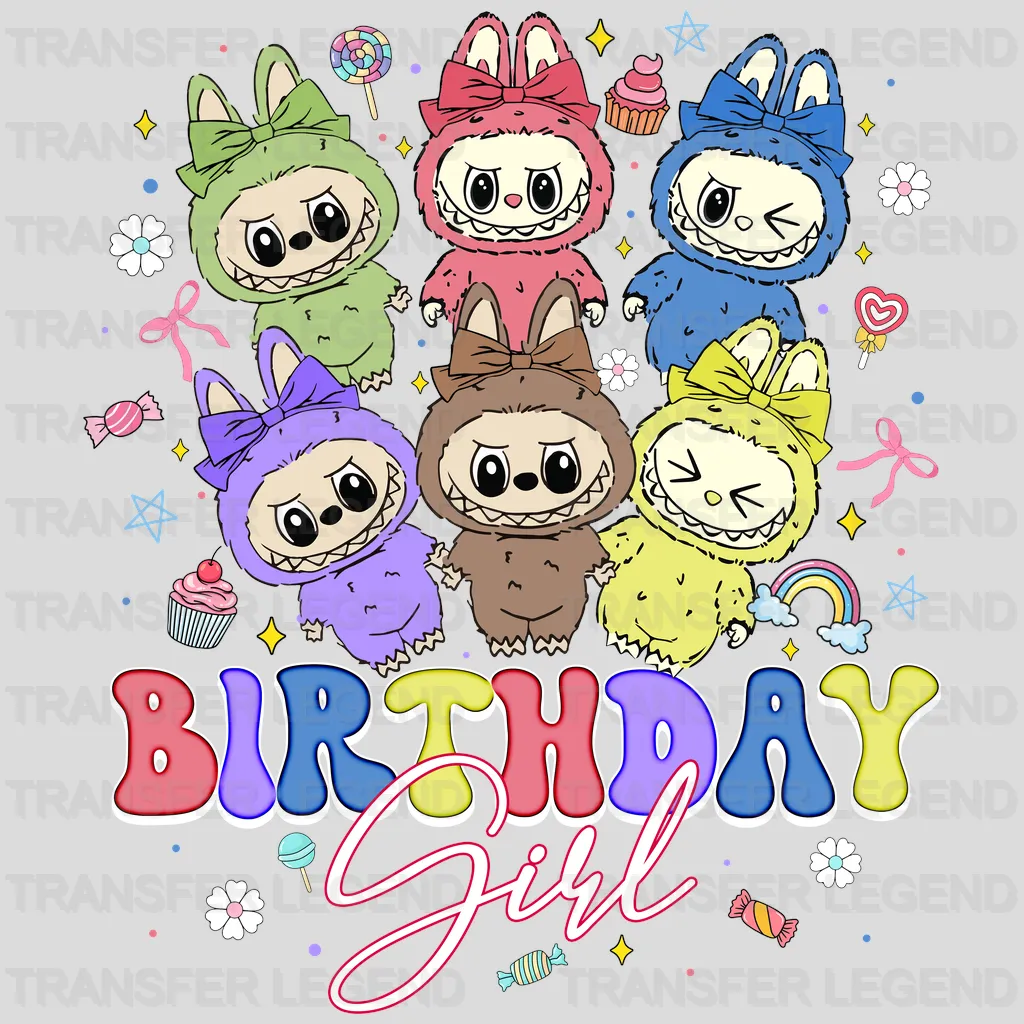 Birthday Girl Labubu Design - DTF Heat Transfers
