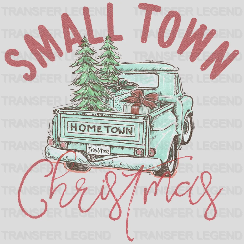 Small Town Christmas Truck Tree Design, Christmas Design - DTF heat transfer - transferlegend