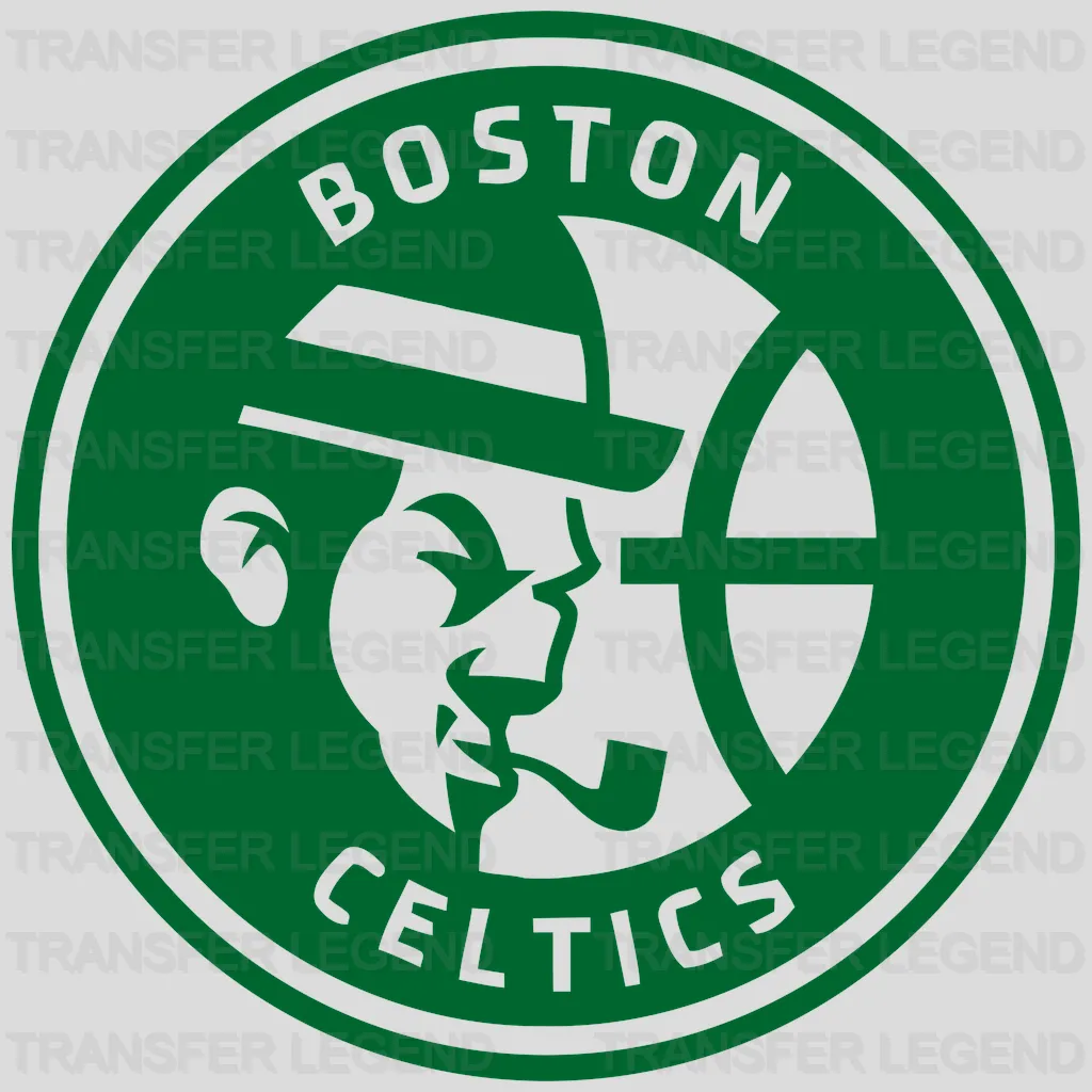 Boston Celtics Monochrome Dark Green Roundel NBA Design - DTF Heat Transfer