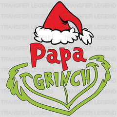 Mama Papa Little Family Grinch Face Design, Christmas Design, Dtf Heat Transfer - transferlegend