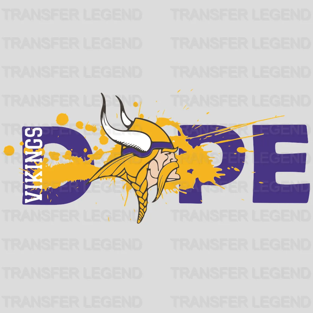 Minnesota Vikings Bubble Script Wordmark NFL Design - DTF Heat Transfer