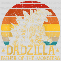 Dadzilla Father Of The Monsters Retro Design - DTF heat transfer - transferlegend