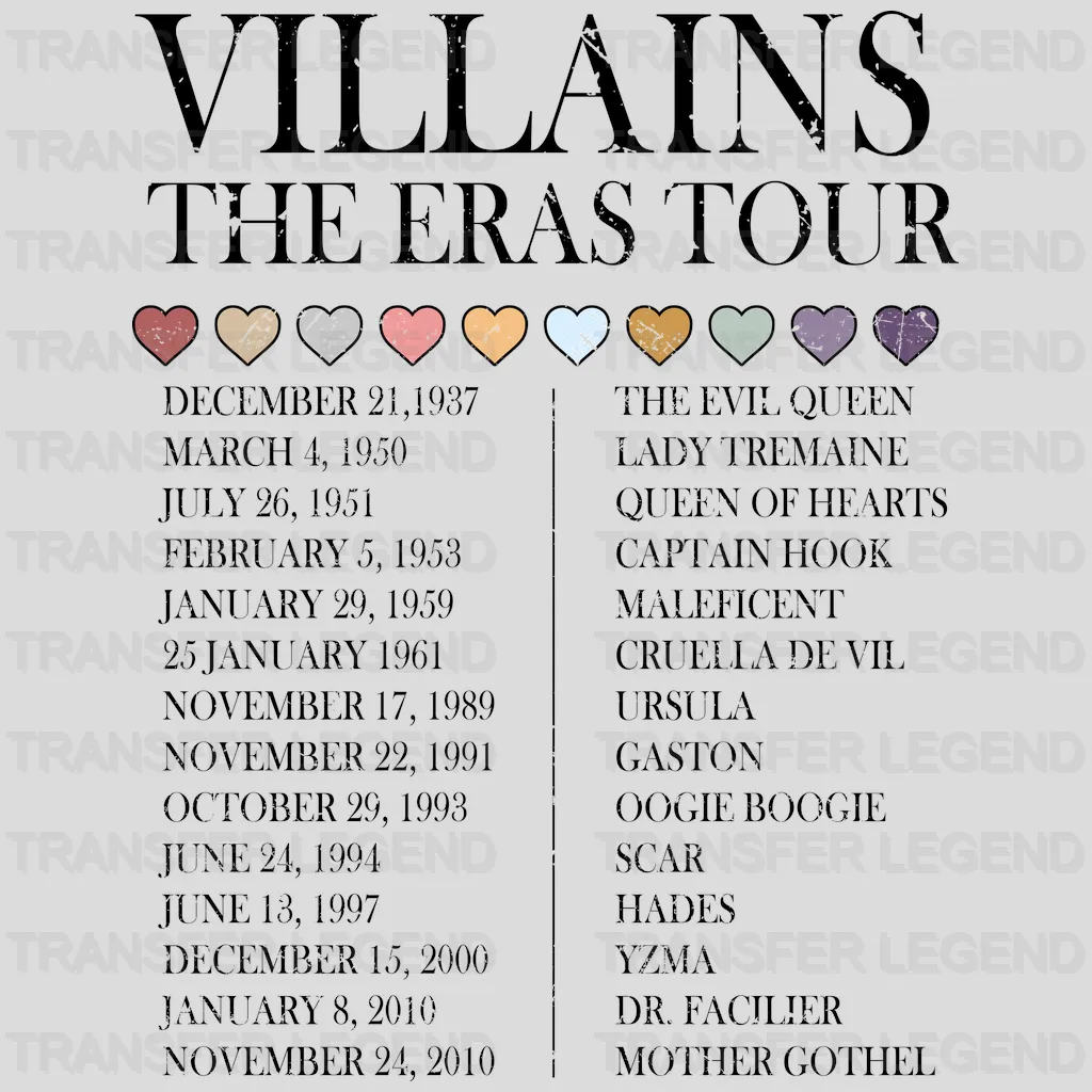 The Eras Tour  Disney Designs - DTF Heat Transfers