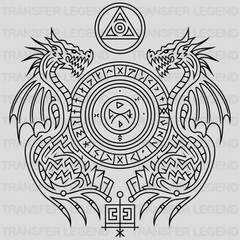 Dragons Of Odin Nordic Design - DTF Heat Transfer - transferlegend