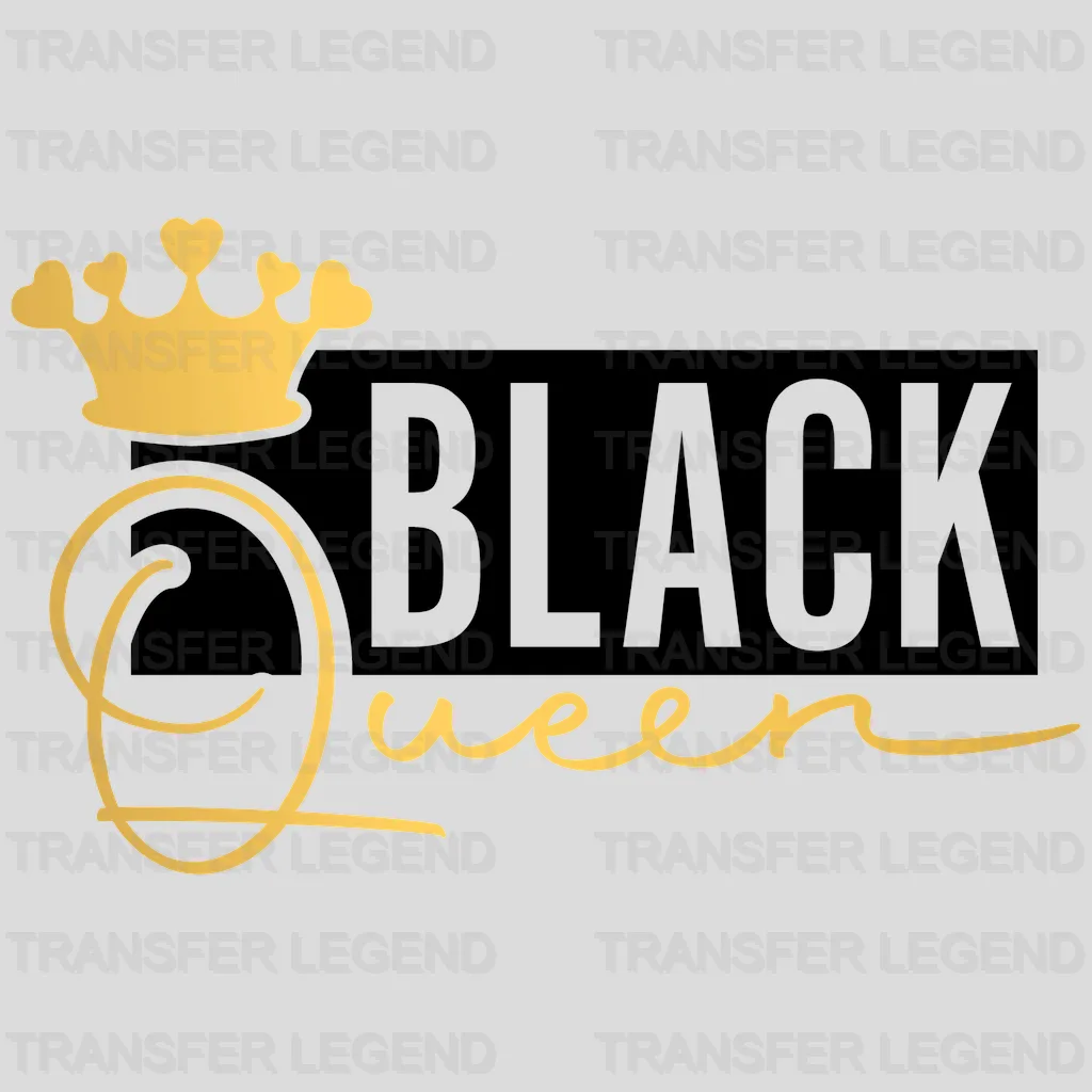 Black Queen - BLM design DTF heat transfer - transferlegend