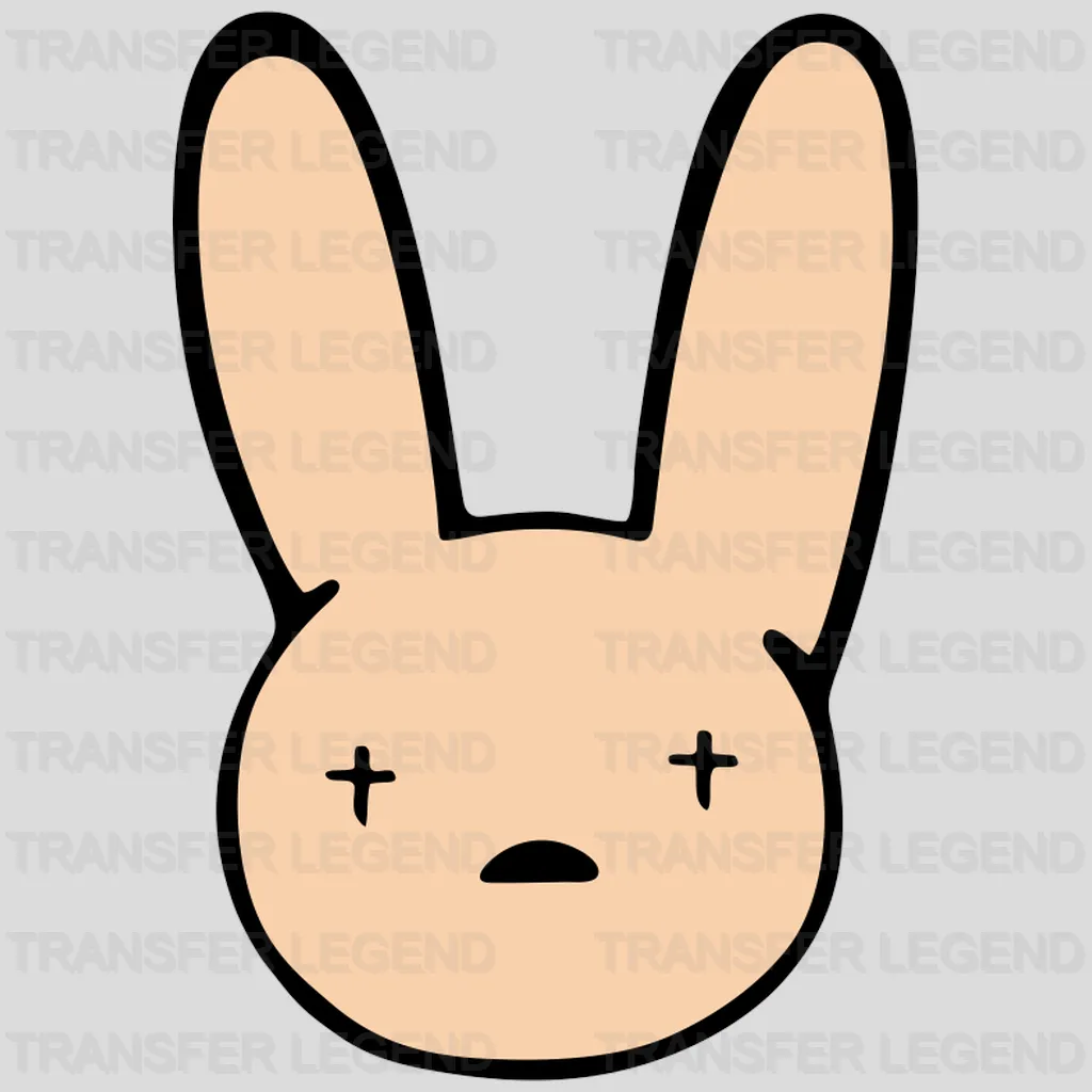 Bad Bunny Rabbit Design - DTF heat transfer - transferlegend