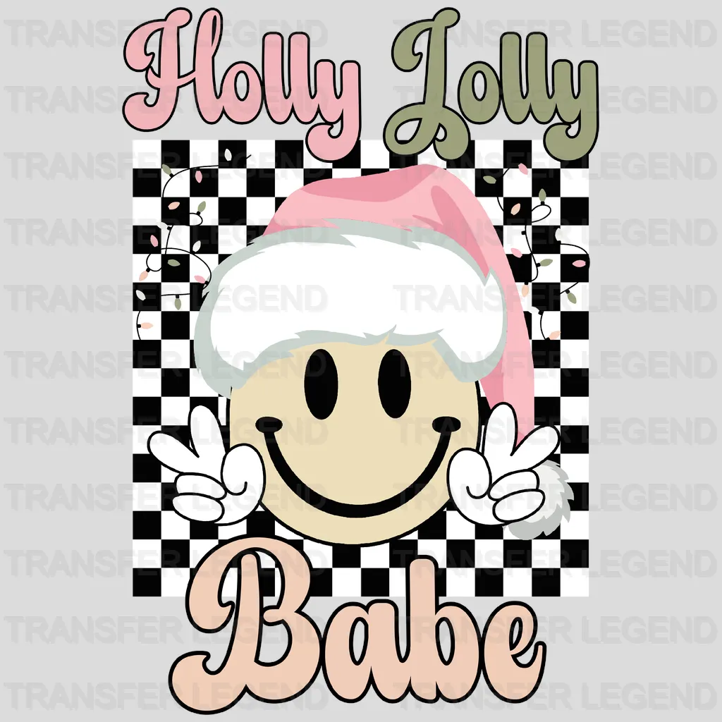 HOLLY JOLLY BABE Christmas Design - DTF heat transfer - transferlegend