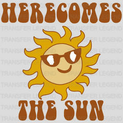 Here Comes The Sun Smiley Sun DTF Transfer - transferlegend