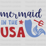 Mermaid in The USA DTF Transfer - transferlegend