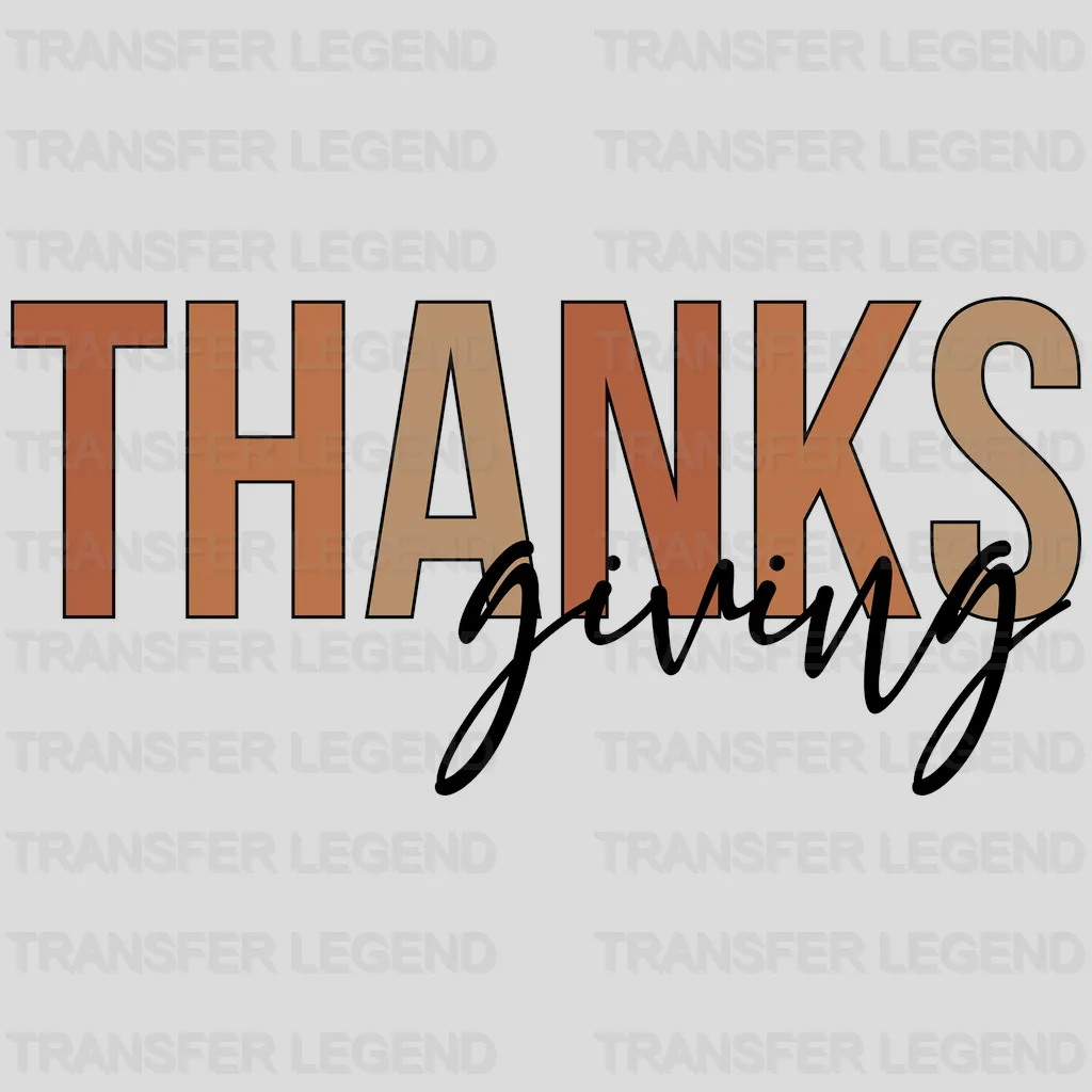 Thanksgiving Design - DTF heat transfer - transferlegend