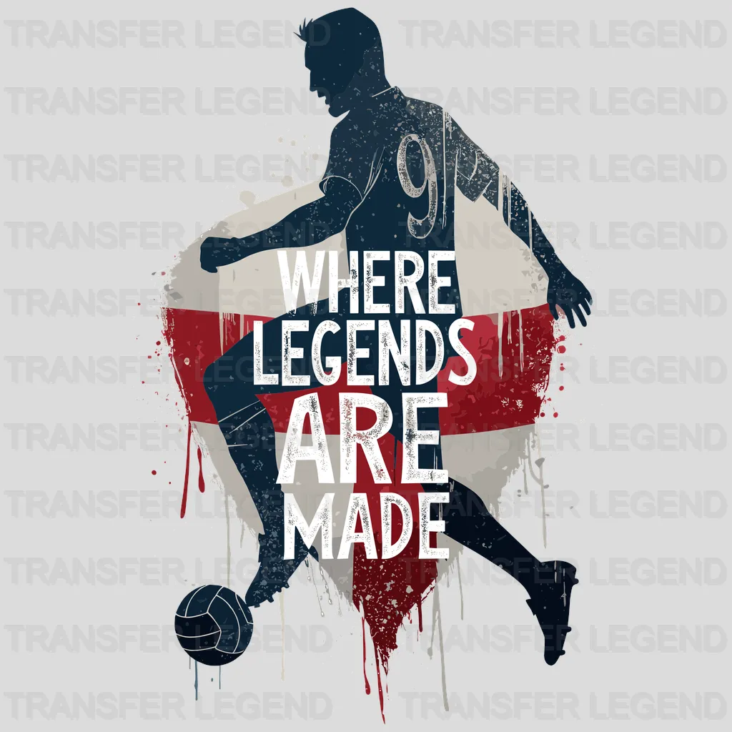 Legends Are Made Soccer Design - DTF Heat Transfers - transferlegend