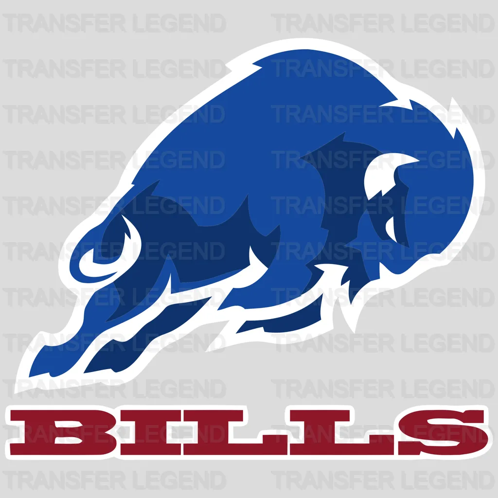 Buffalo Bills Buffalo Head Silhouette NFL Design - DTF Heat Transfer