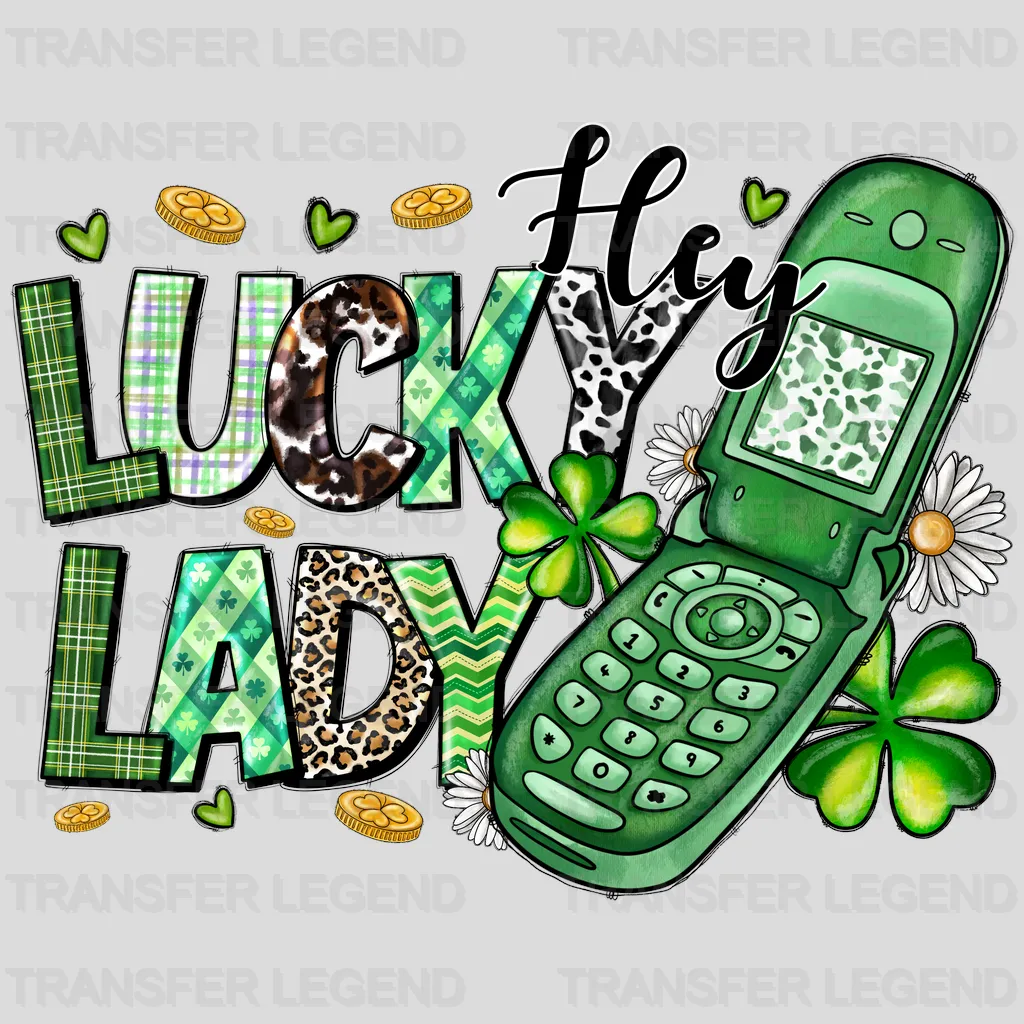 Hey Lucky Daddy St. Patrick's Day Design - DTF heat transfer - transferlegend