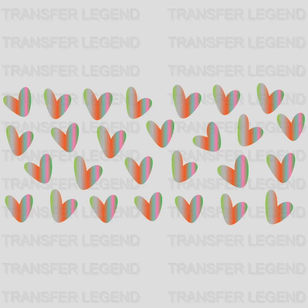 Hearts UV DTF Transfer Cup Wrap UV DTF Sticker - transferlegend