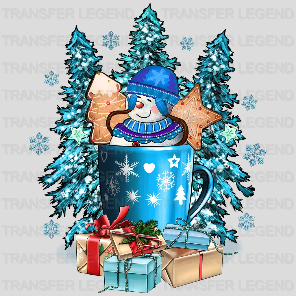 SNOWMAN TREE Christmas Design - DTF heat transfer - transferlegend