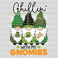 Chillin' With My Gnomies St. Patrick's Day Design - DTF heat transfer - transferlegend