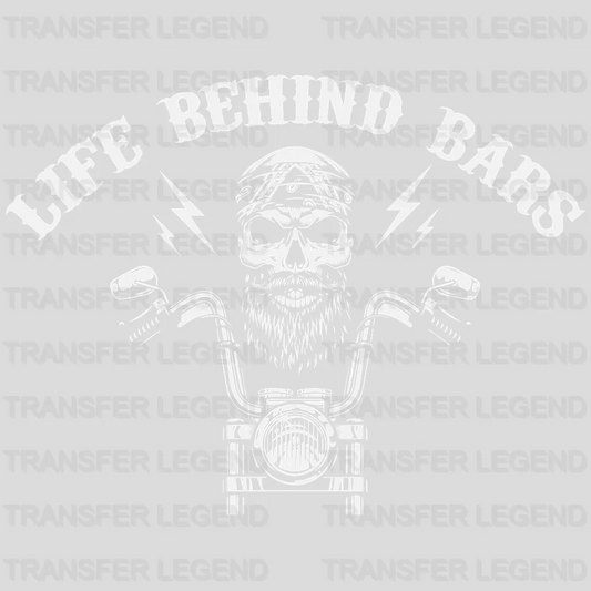 Life Behind Bars - Motocycle Design DTF Heat Transfer - transferlegend