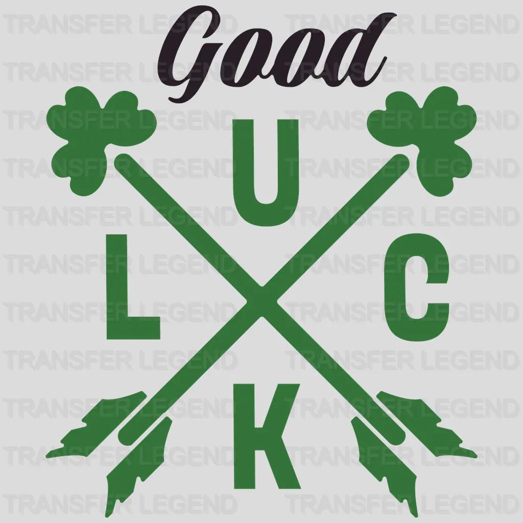 Good Luck St. Patrick's Day Design - DTF heat transfer - transferlegend