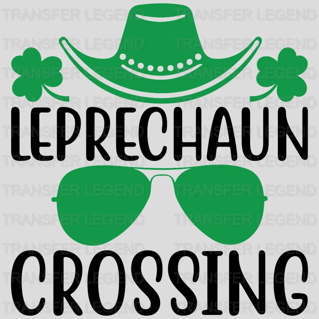 Leprechaun Crossing St. Patrick's Day Design - DTF heat transfer - transferlegend