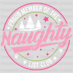 NAUGHTY LIST CLUB Christmas Design - DTF heat transfer - transferlegend