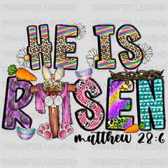 He Is Risen Easter Design - DTF heat transfer - transferlegend