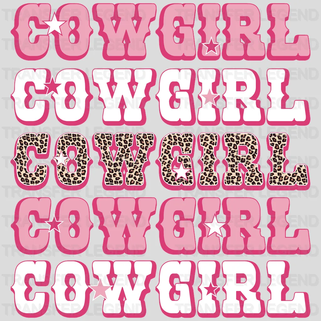 Cowgirl Western Design - DTF heat transfer - transferlegend