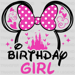 Birthday Girl Minnie Head Design - DTF heat transfer - transferlegend