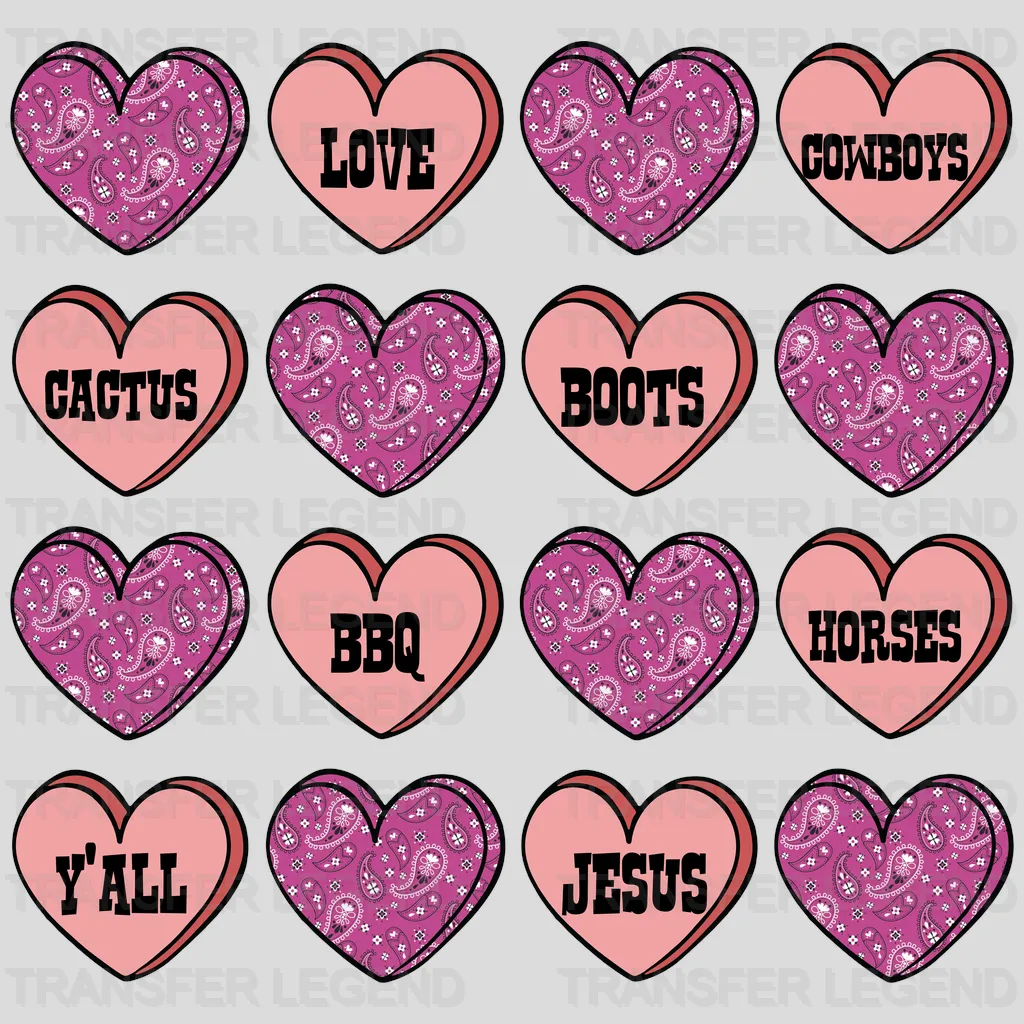 VALENTINE HEARTS - DTF heat transfer - transferlegend