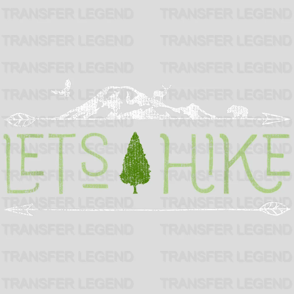 Vintage Lets Hike Hike Lover Design - DTF heat transfer - transferlegend