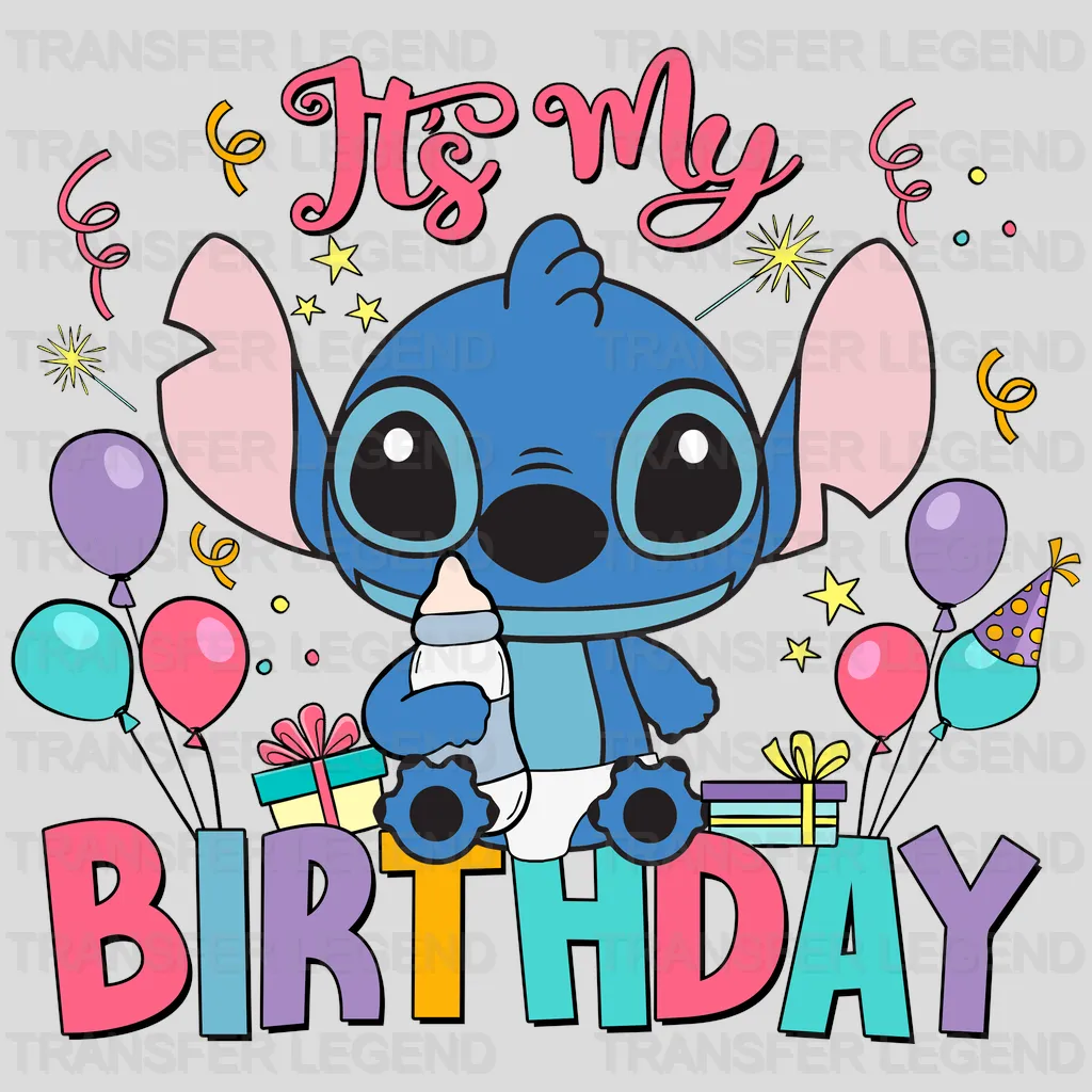 It's My Birthday Baby Stitch Disney Designs - DTF Heat Transfers