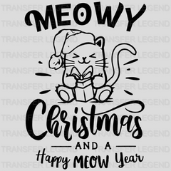 Meowy Christmas and a Happy Meow Year Christmas Design - DTF heat transfer - transferlegend