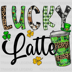 Lucky Latte St. Patrick's Day Design - DTF heat transfer - transferlegend