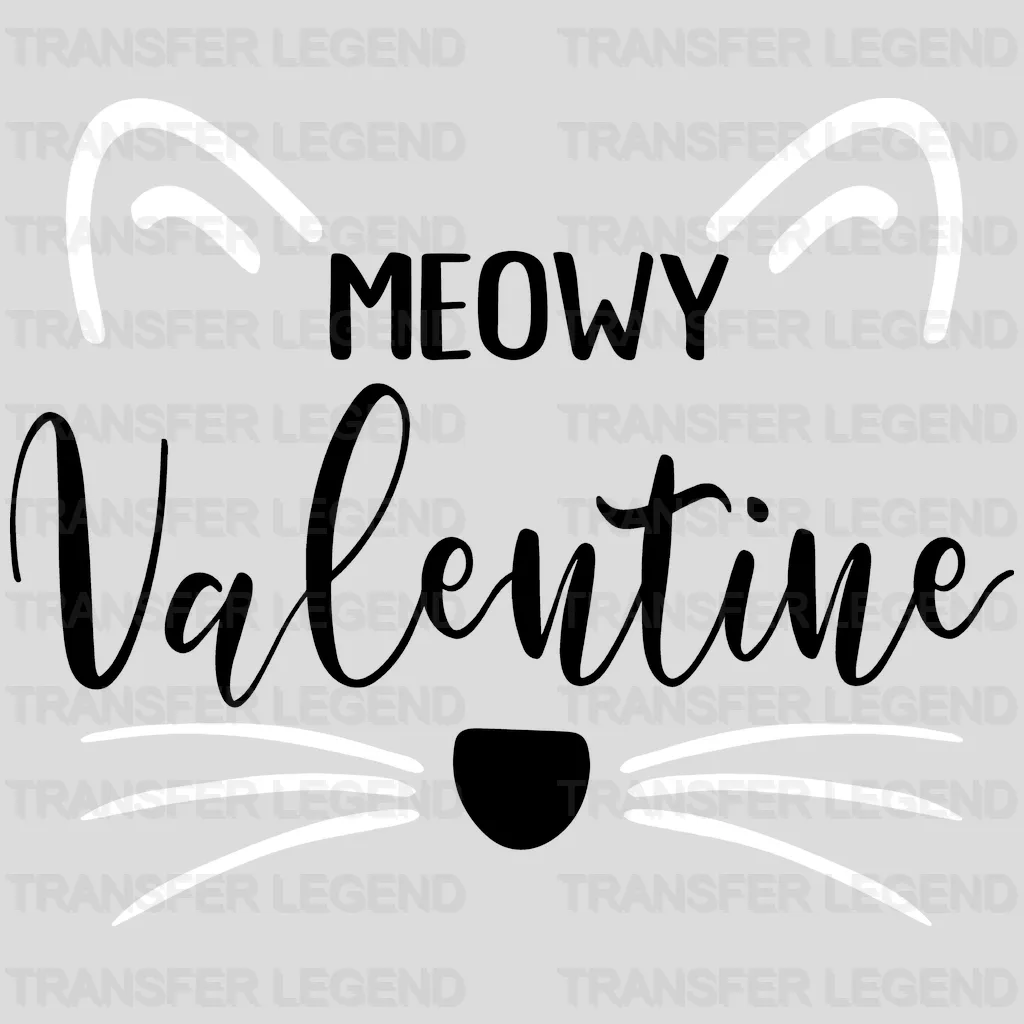 Meowy Valentine Valentine's Day Design - DTF heat transfer - transferlegend