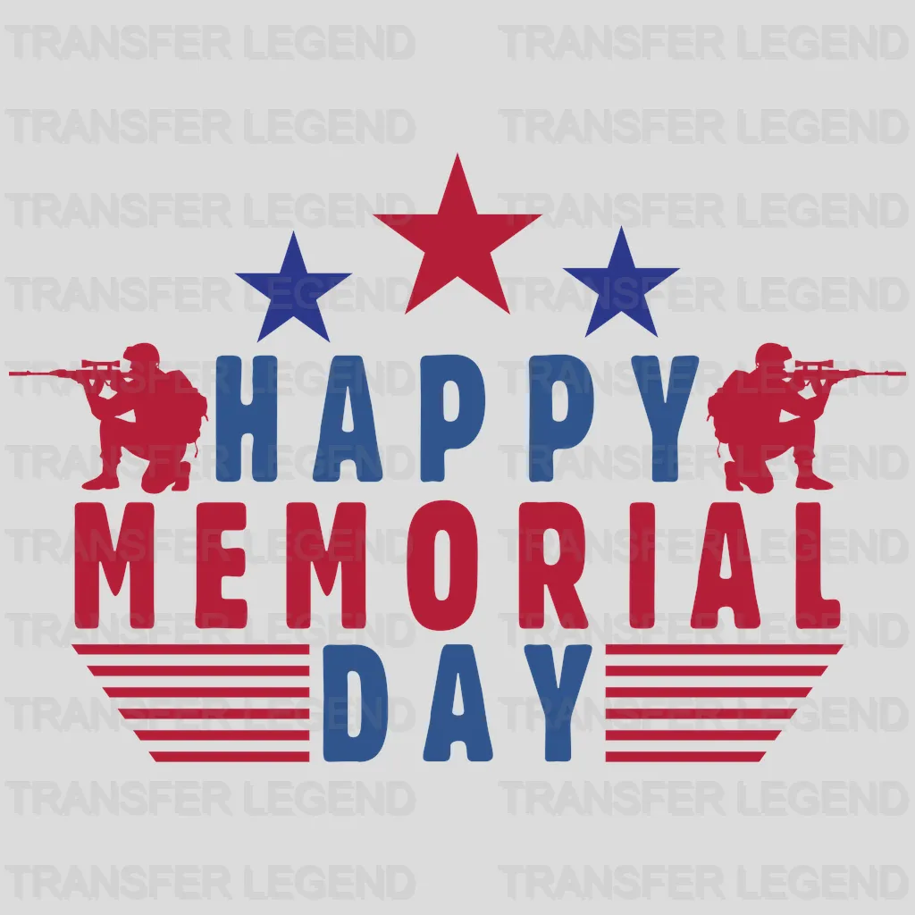 U.S.A Happy Memorial Day- Memorial Day DTF Transfer - transferlegend