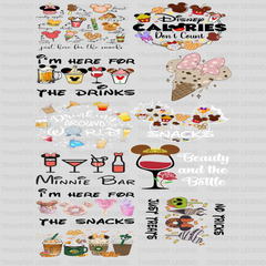 Premade Gang sheet-22X60-Snacks Cartoon Designs - transferlegend