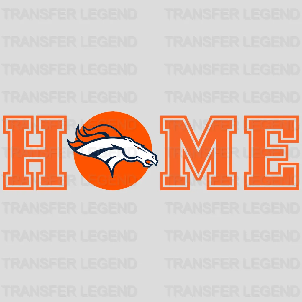 Denver Broncos Stylized Stethoscope Heart NFL Design - DTF Heat Transfer