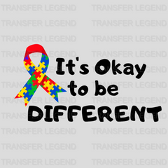 It's Okey To Be Different Autism Awareness Design - DTF heat transfer - transferlegend