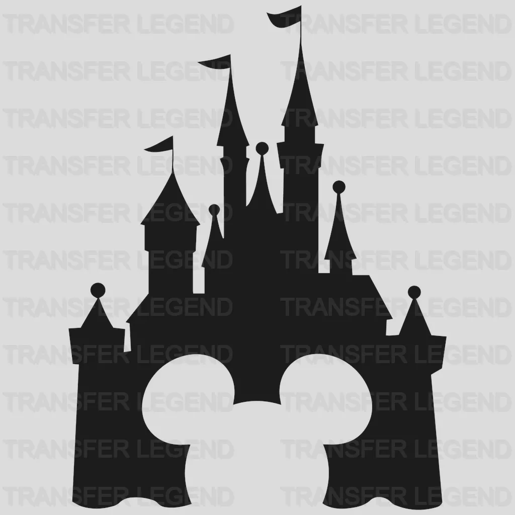 Disney Castle Mickey and Minnie Design - DTF heat transfer - transferlegend